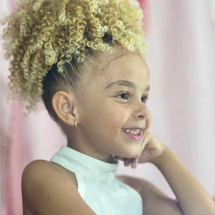 Ponytail BIO FIBER AFRO BLONDE PUFF - 30cm | Soulta - Image 6