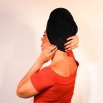 Turban towel 2x1 - Muslin 100% cotton + Fleece - Black - Image 6