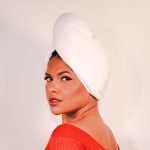 Turban Towel - 2 in 1 - Muslin 100% cotton + Fleece â€“ White - Image 6