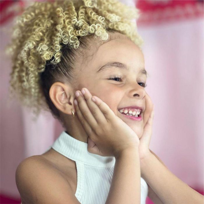 Ponytail BIO FIBER AFRO BLONDE PUFF - 30cm | Soulta - Image 8