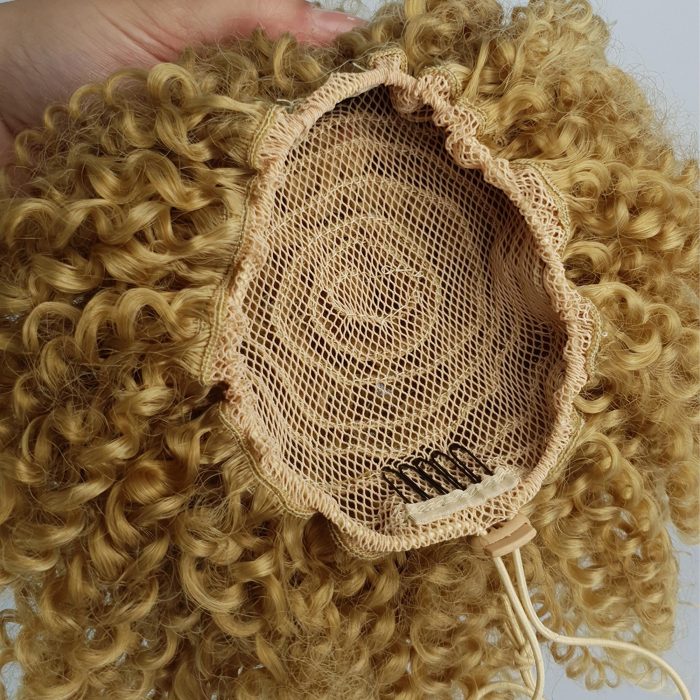 Ponytail BIO FIBER AFRO BLONDE PUFF - 30cm | Soulta - Image 9